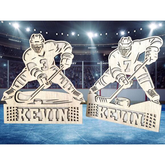 Personalized HOCKEY Sign Laser Engraved Gift Custom Plaque Sports Trophy - Picture 1 of 3